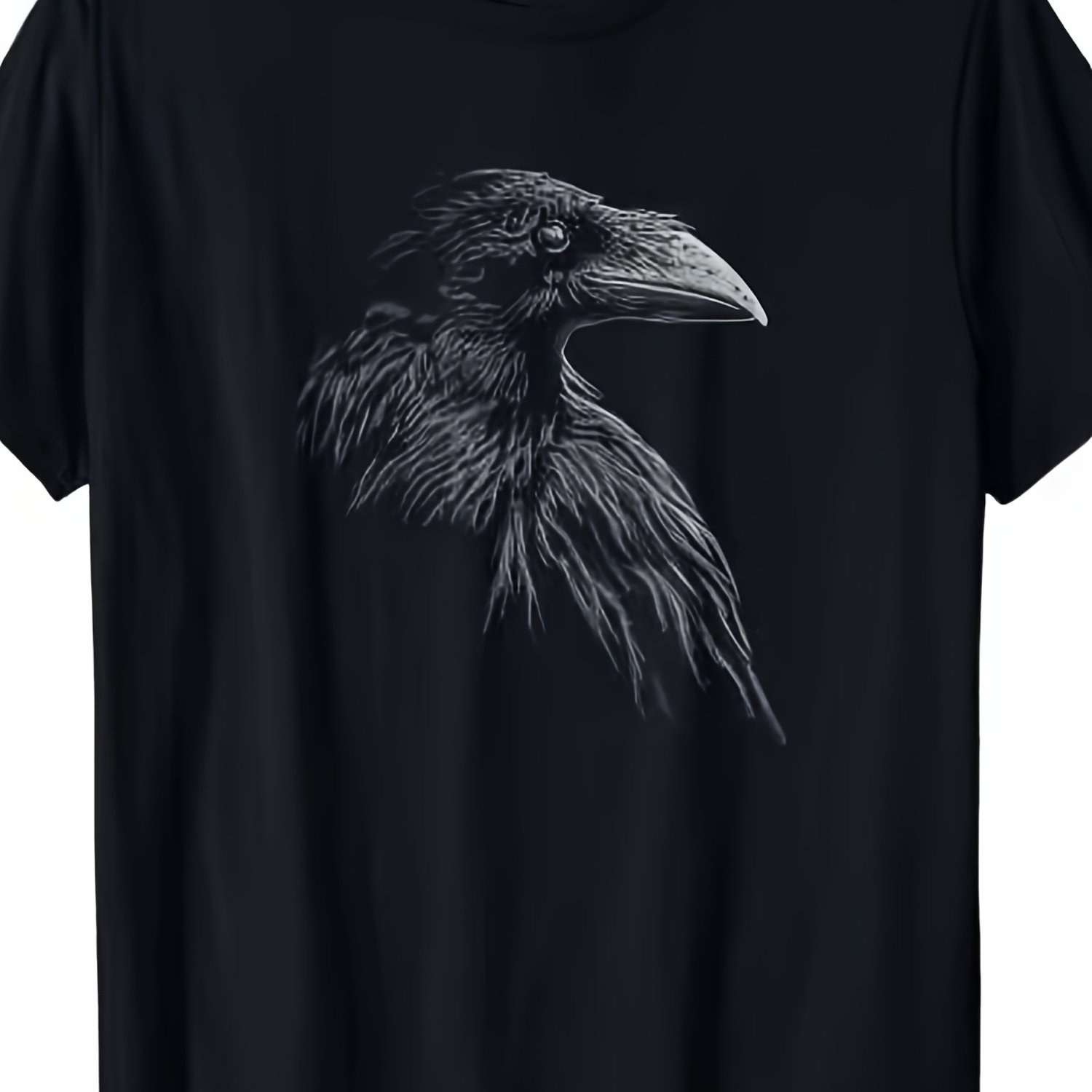 TEMU Unisex Casual Graphic T-shirt (clever Design) – Black Short-sleeve Crew Neck Trend, Stylish Essential, Relaxed Fit | Print T-shirt | Soft And