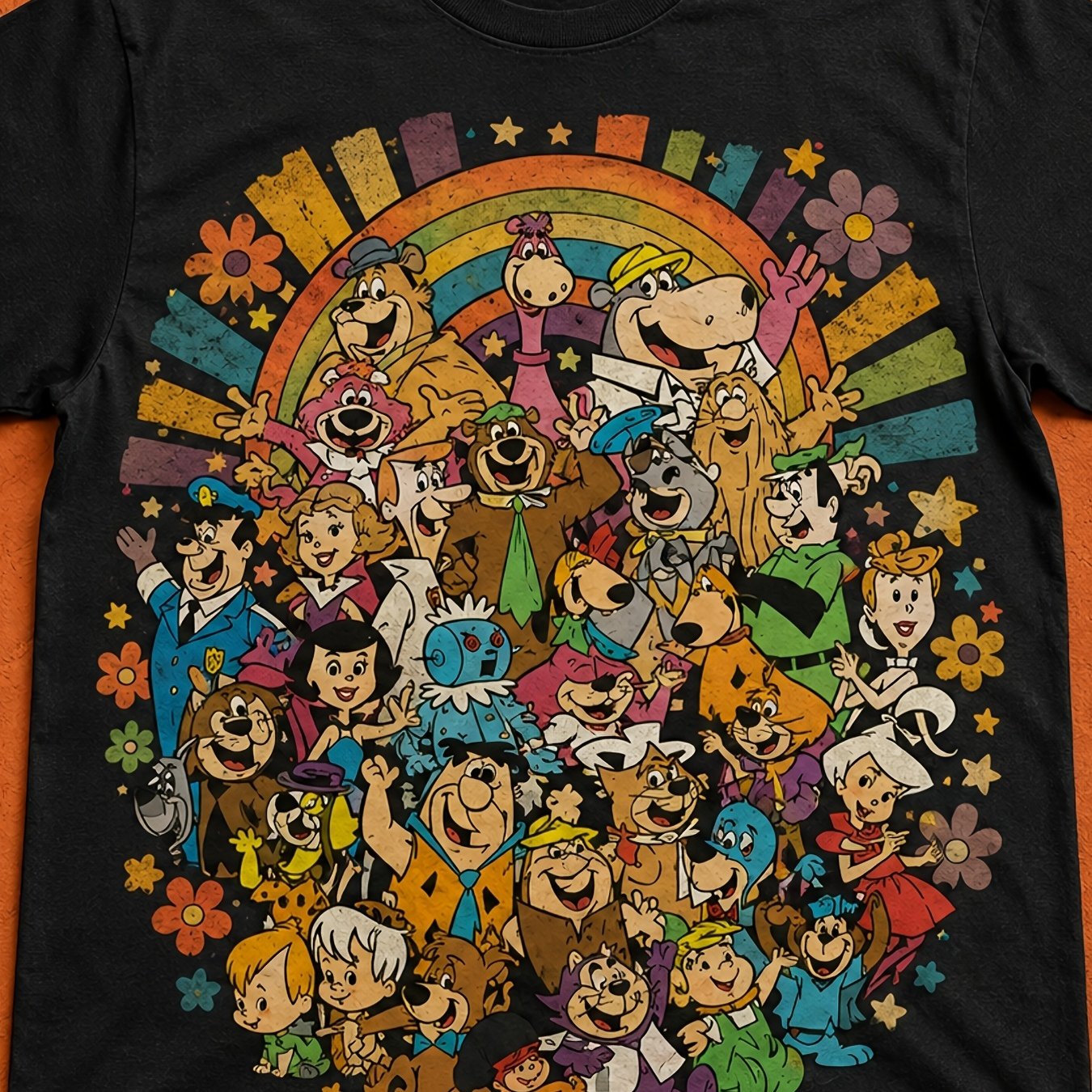 TEMU Men's And Male's Characters Collage Retro Unisex T-shirt Soft All Season Casual Streetwear Essential All-match All Season Style Affordable Daily