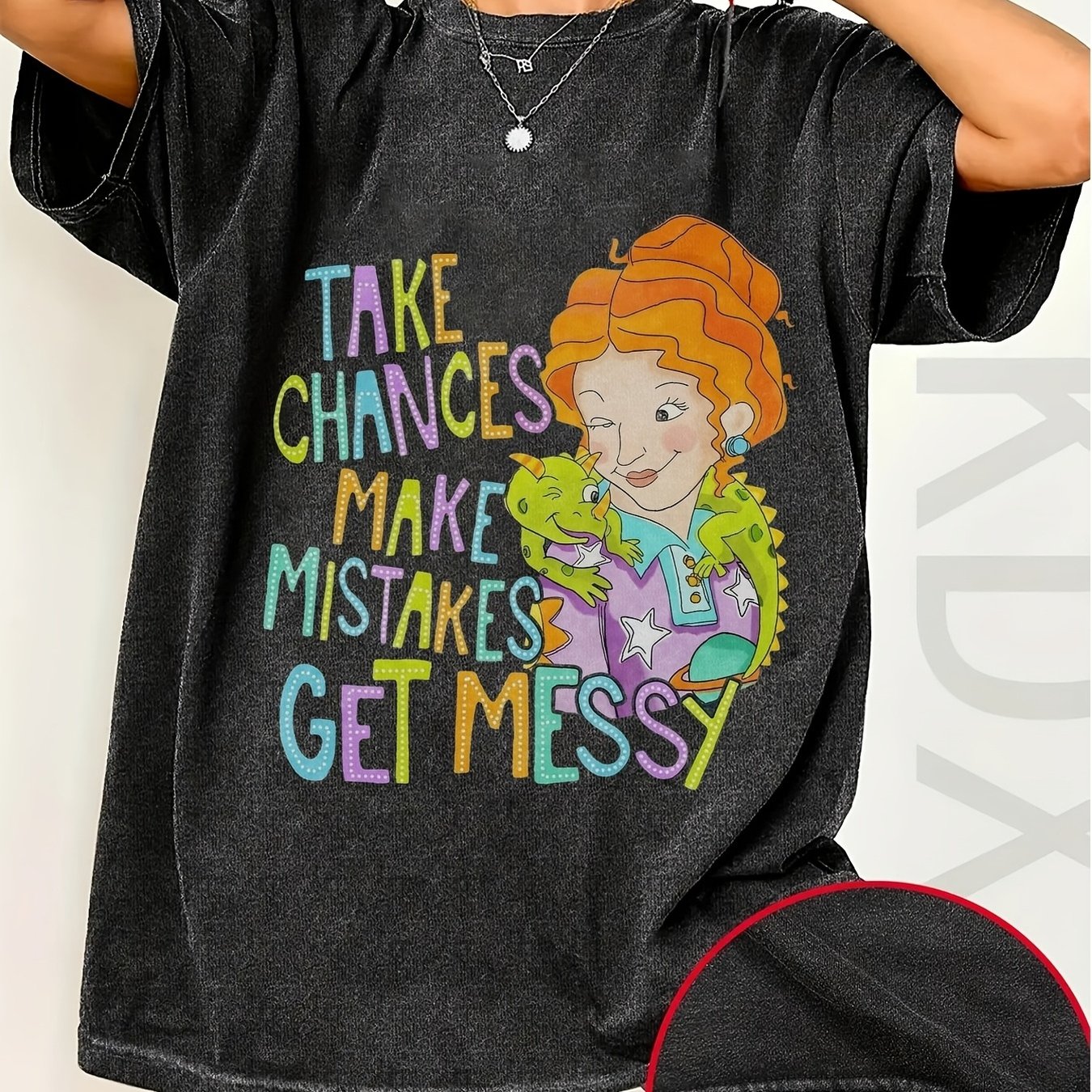 TEMU T-shirt Noir pour Femme Opportunités de Faire des Erreurs Mènent à des T-shirts Comme le Dos de Unisexe Vers le T-shirt d' Magique et un T-shirt