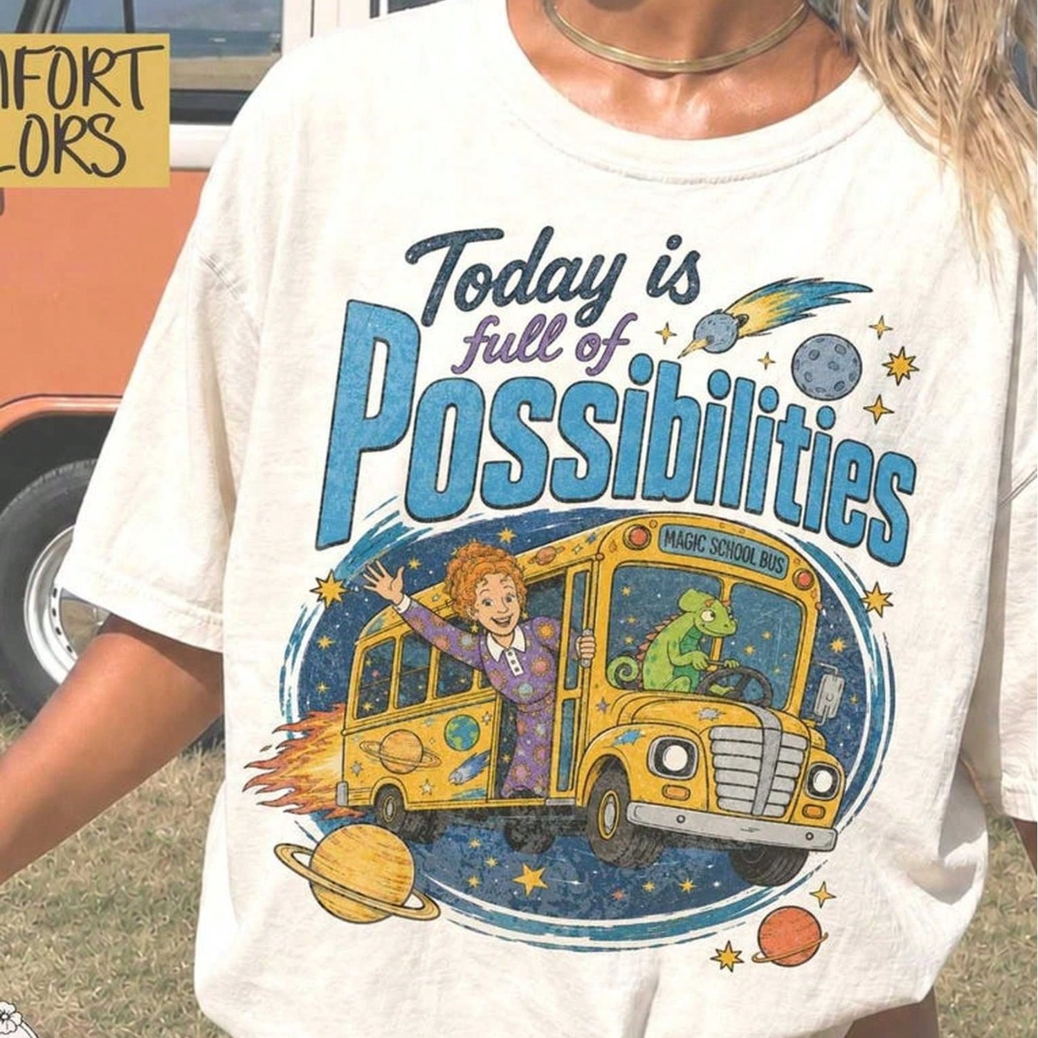 TEMU T-shirt graphique vintage de Miss des années 90, T-shirt de professeur de CE1 « Aujourd'hui est plein de possibilités », T-shirt rétro Y2K