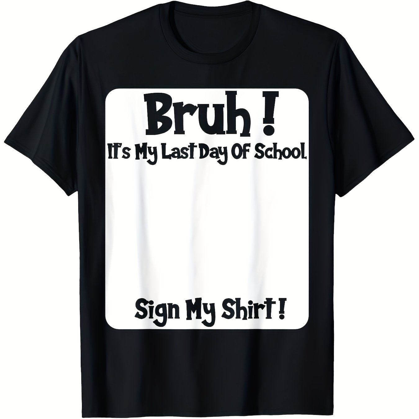 TEMU T-shirt « Bruh, jour d'école » pour garçons, tissu doux, respirant, confortable, manches courtes, parfait pour , , meilleur cadeau, même style
