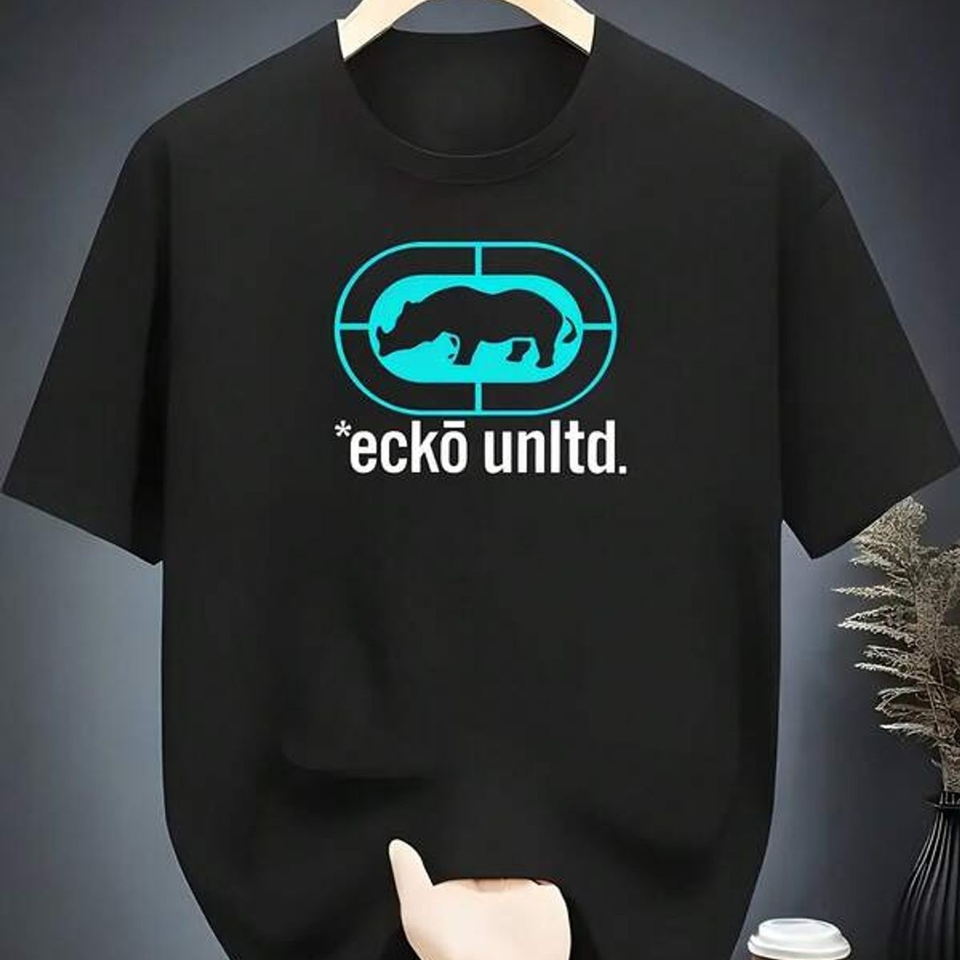 TEMU T-shirt décontracté noir pour homme avec logo ours - T-shirt élégant à col ras du cou et manches courtes, parfait pour un usage - de cadeau pour