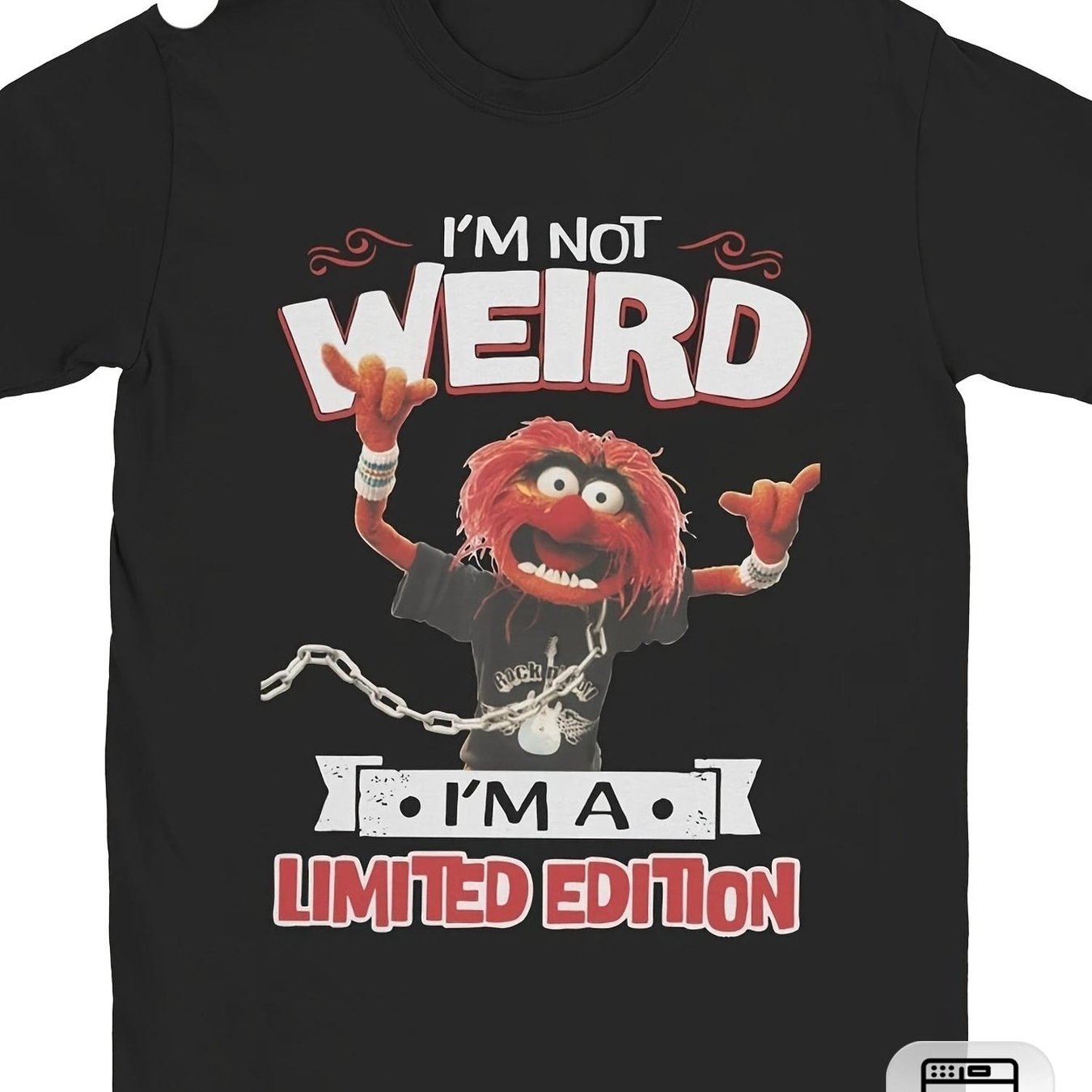 TEMU Edition Muppet Show T Shirt _i M Not Weird I M A_ Collectible Iconic Drummer Round Neck Big Large Sizes Machine Washable For Fan Events Casual