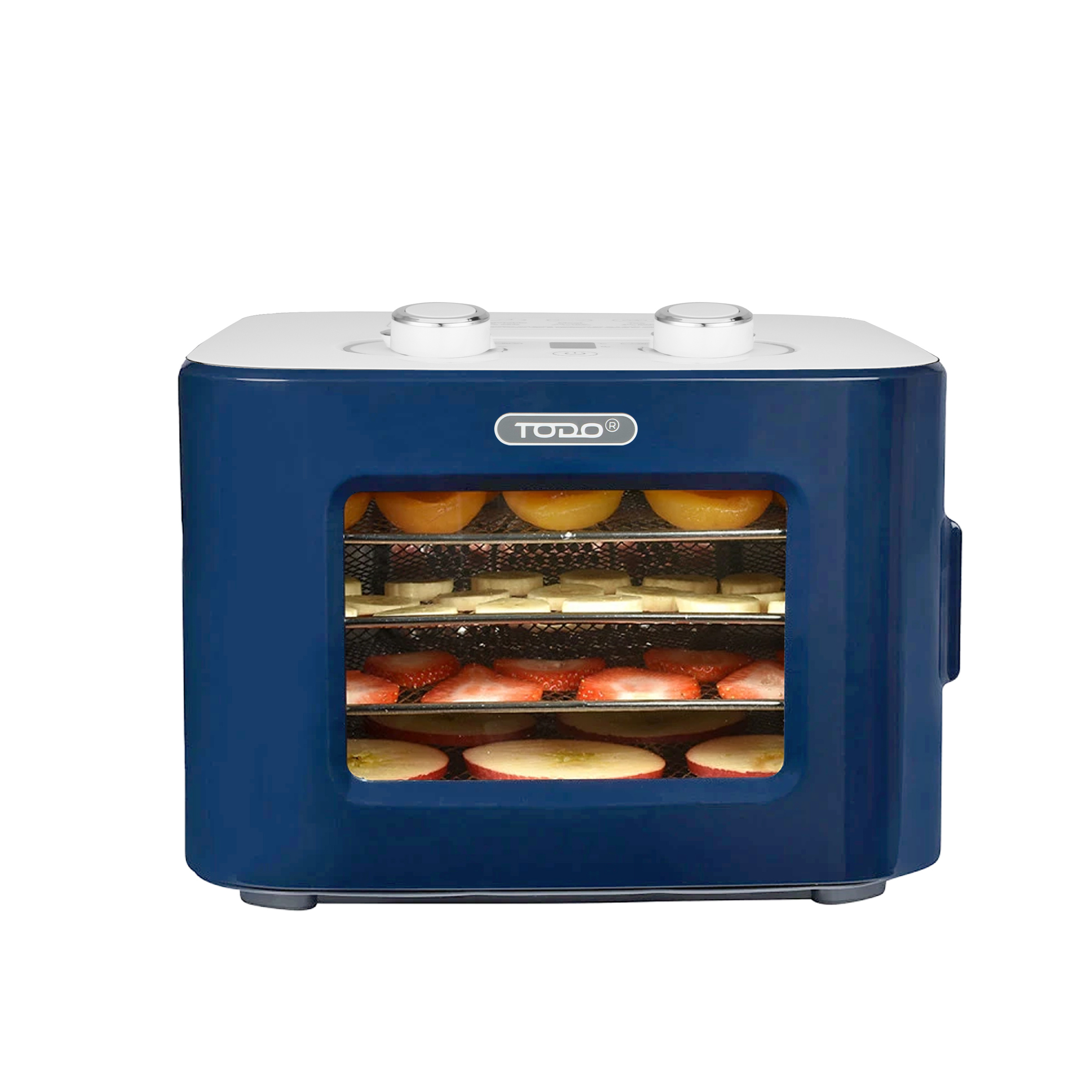 TEMU 400w Food Dehydrator Stainless Steel Interior Dryer Jerky Maker – Blue