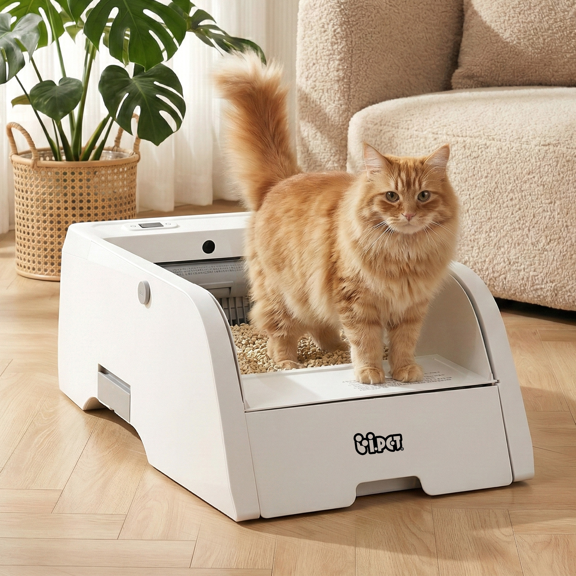 TEMU I.pet Automatic Cat Litter Box Self Cleaning Smart Toilet App Control 5l White