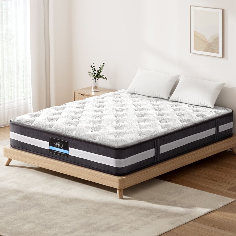 TEMU 30cm Mattress Queen Double King Single Zone Spring Firm Foam Lotus Series