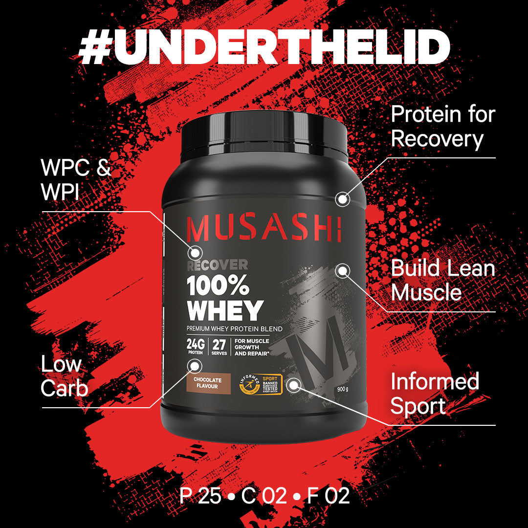 Musashi 100% Whey Chocolate Milkshake 900g