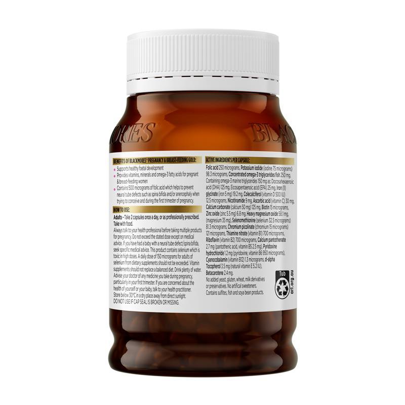 Blackmores Pregnancy & Breast-Feeding Gold |Supports a Healthy Pregnancy | 120 Capsules