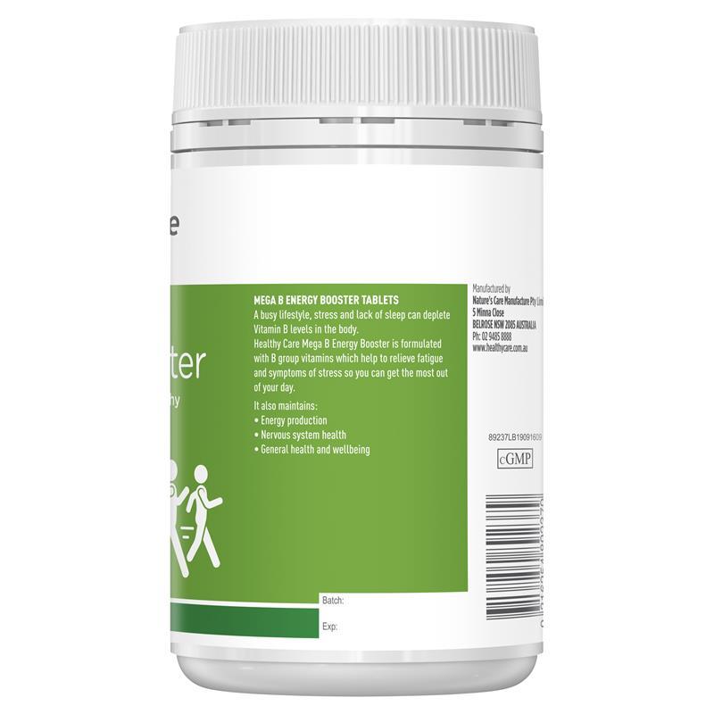 Healthy Care Mega B Premium Dietary Vitamin B Supplement - 200 Tablets