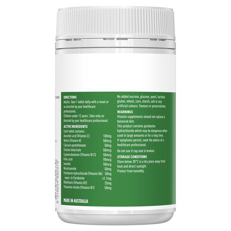 Healthy Care Mega B Premium Dietary Vitamin B Supplement - 200 Tablets