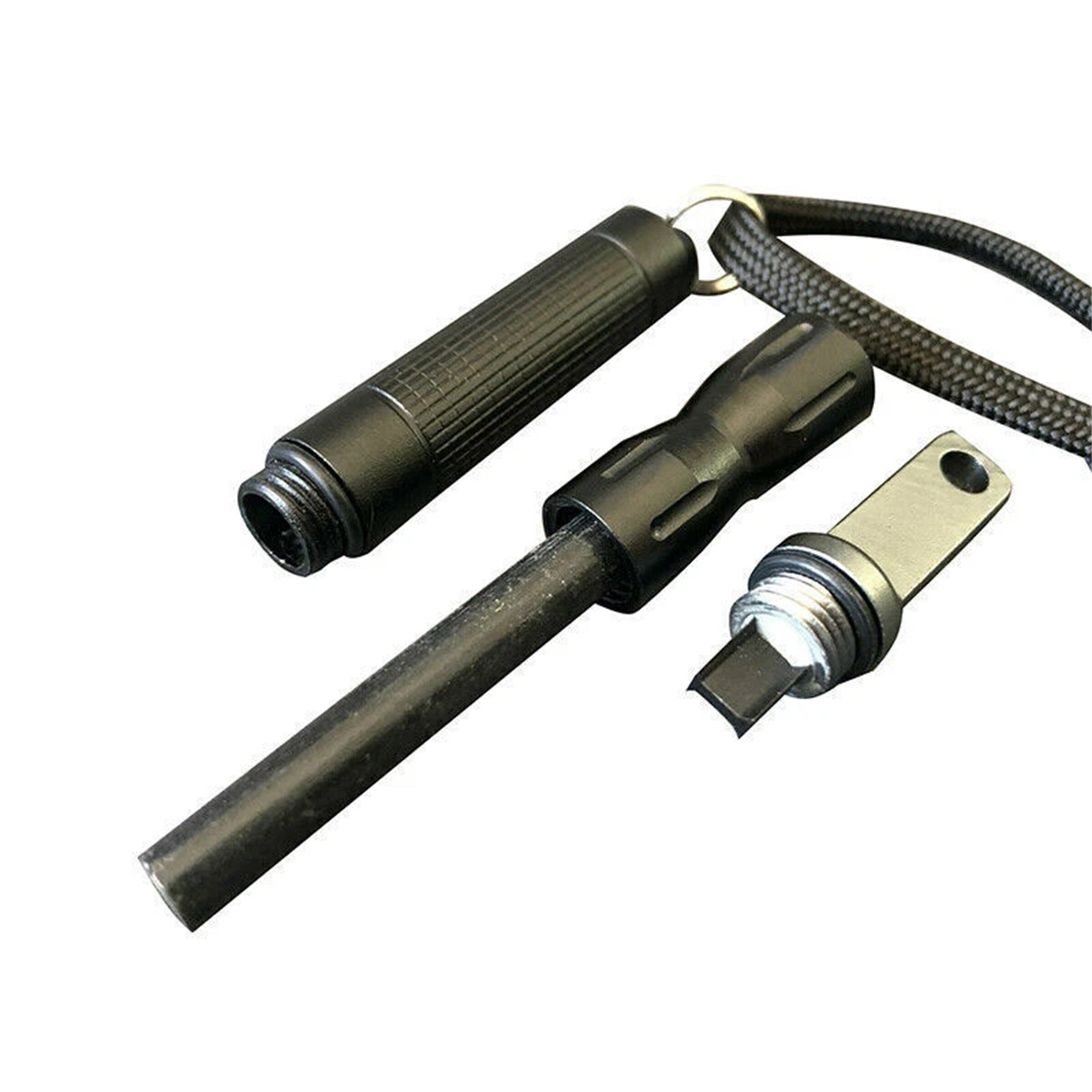 TEMU 2pcs Ferro Rod Fire Starter, Fire Starter Survival Tool, Flint And Steel For Camping And Hiking, Flint Fire Starter, Magnesium Fire Starter