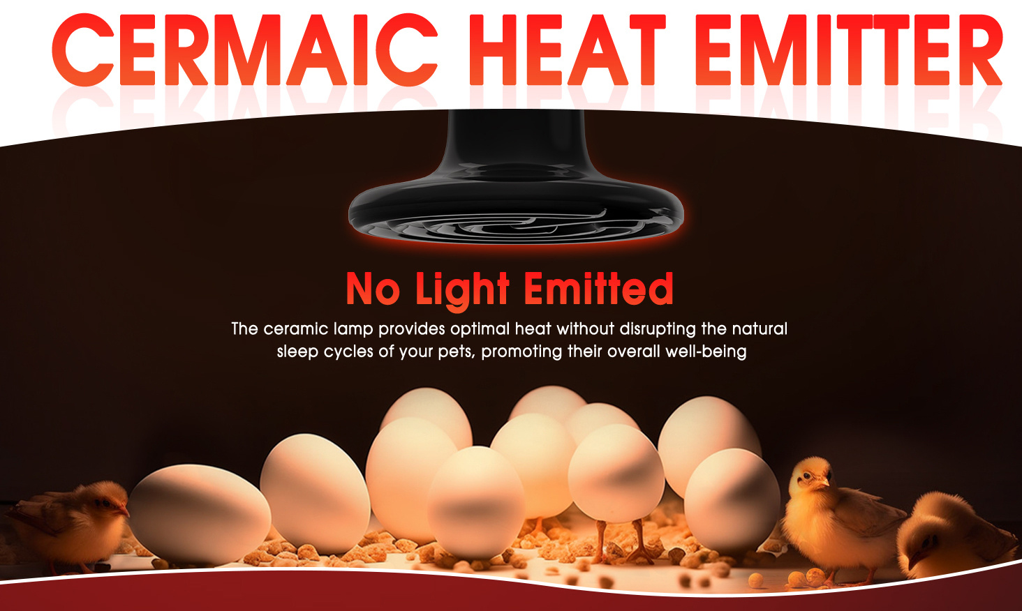 Multi-Size Reptile Ceramic Heat Lamp + Holder Set 250W/150W/100W - Explosion-Proof & Anti-Scald Design, No-Light Constant Temperature Heating, Quiet Non-Disturbing Sleep, High-Temp Resistant Lamp Base, Fit for Lizards/Snakes/Tortoises & All Terrariums, Professional Reptile Heating Essential