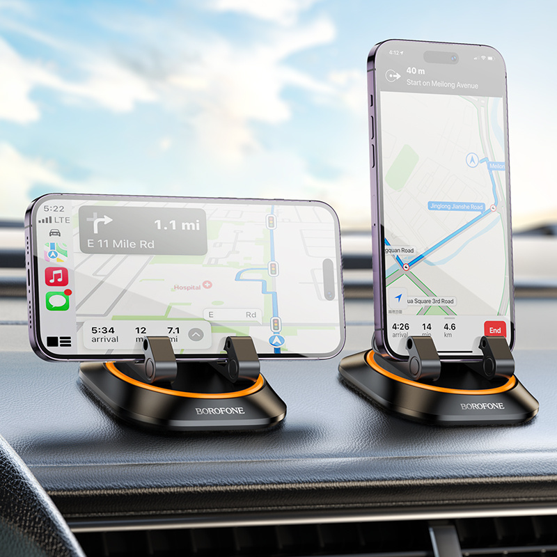 TEMU Borofone Bh116 360 Degree Rotating Stable & Not Falling Dashboard Car Mount Mobile Phone Holder (black)