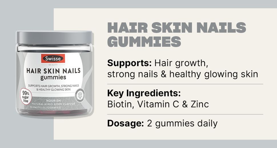 Swisse Beauty Hair Skin Nails Gummies - With Biotin, Zinc- 50 Pac