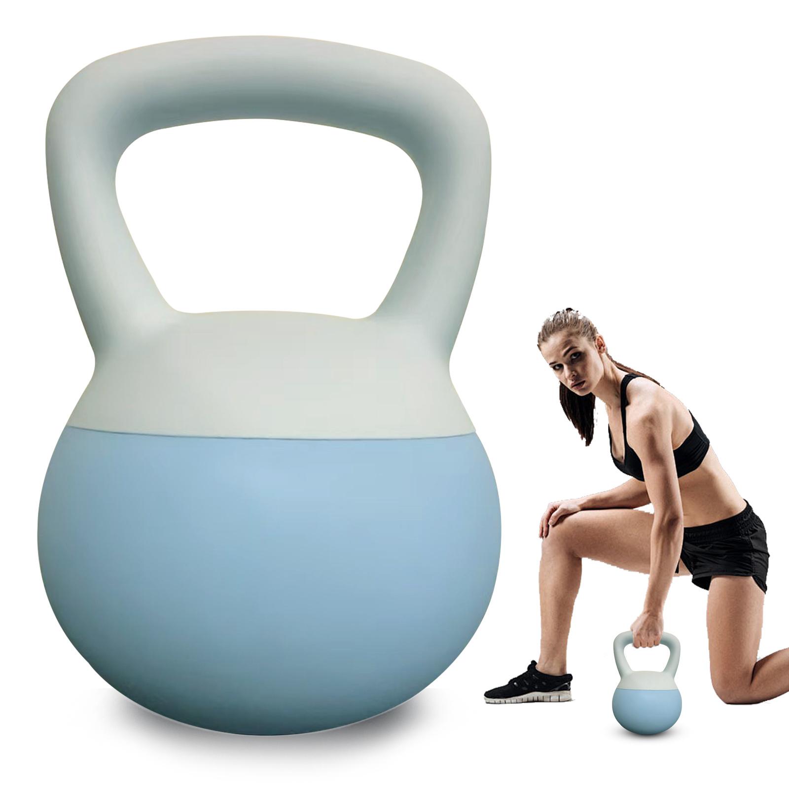 TEMU Kettlebell Weights 6kg Pvc Soft Kettlebell, Anti-slip Handle,, Strength Training Kettlebells For Weightlifting, Conditioning, Strength & Core