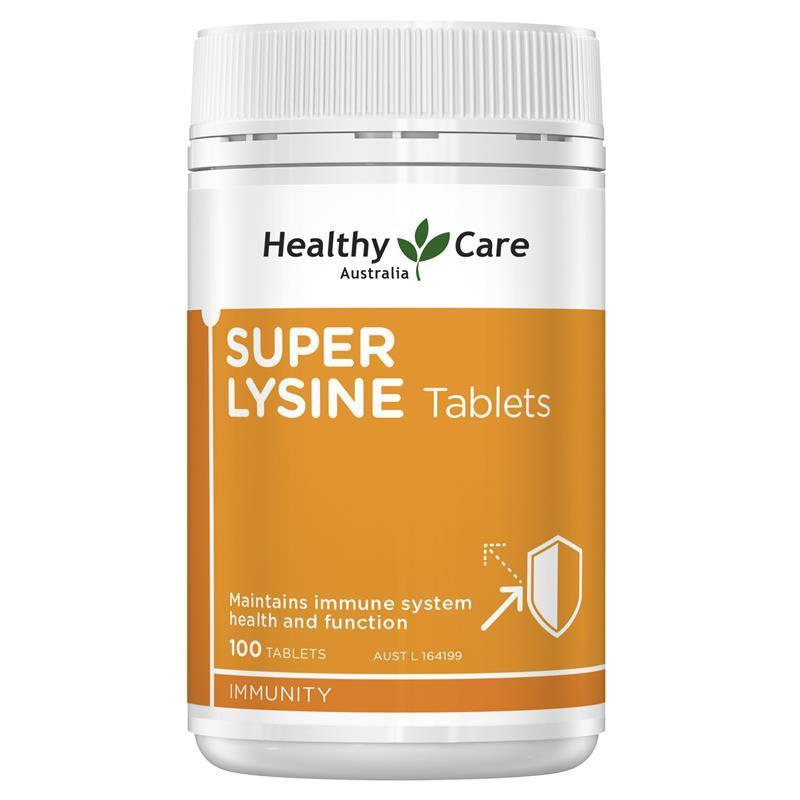 Healthy Care Super Lysine Cold Sore Tablets-100 Tablets