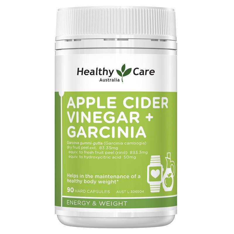 Healthy Care Apple Cider Vinegar + Garcinia Capsules- 90 Capsules