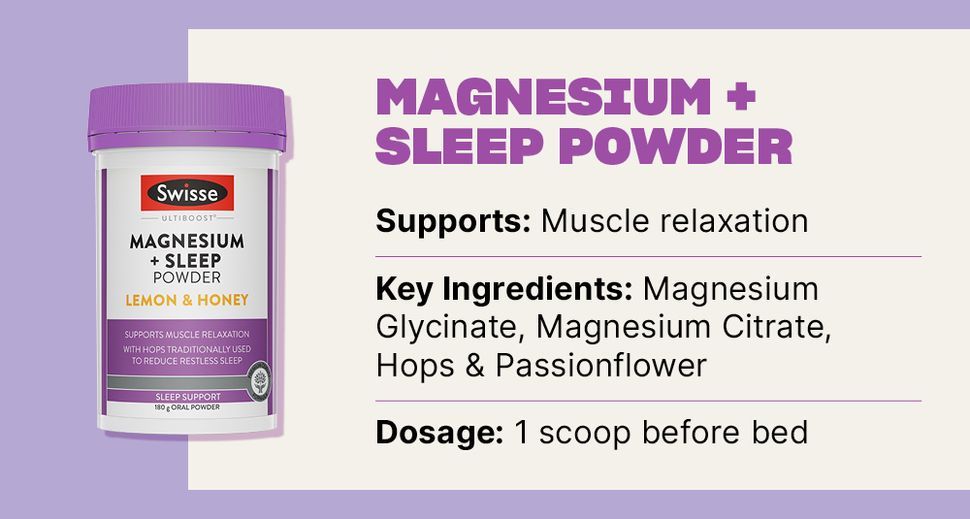 Swisse Ultiboost Magnesium + Sleep Powder - Formulated with a Blend of Magnesium Glycinate & Citrate - 180G