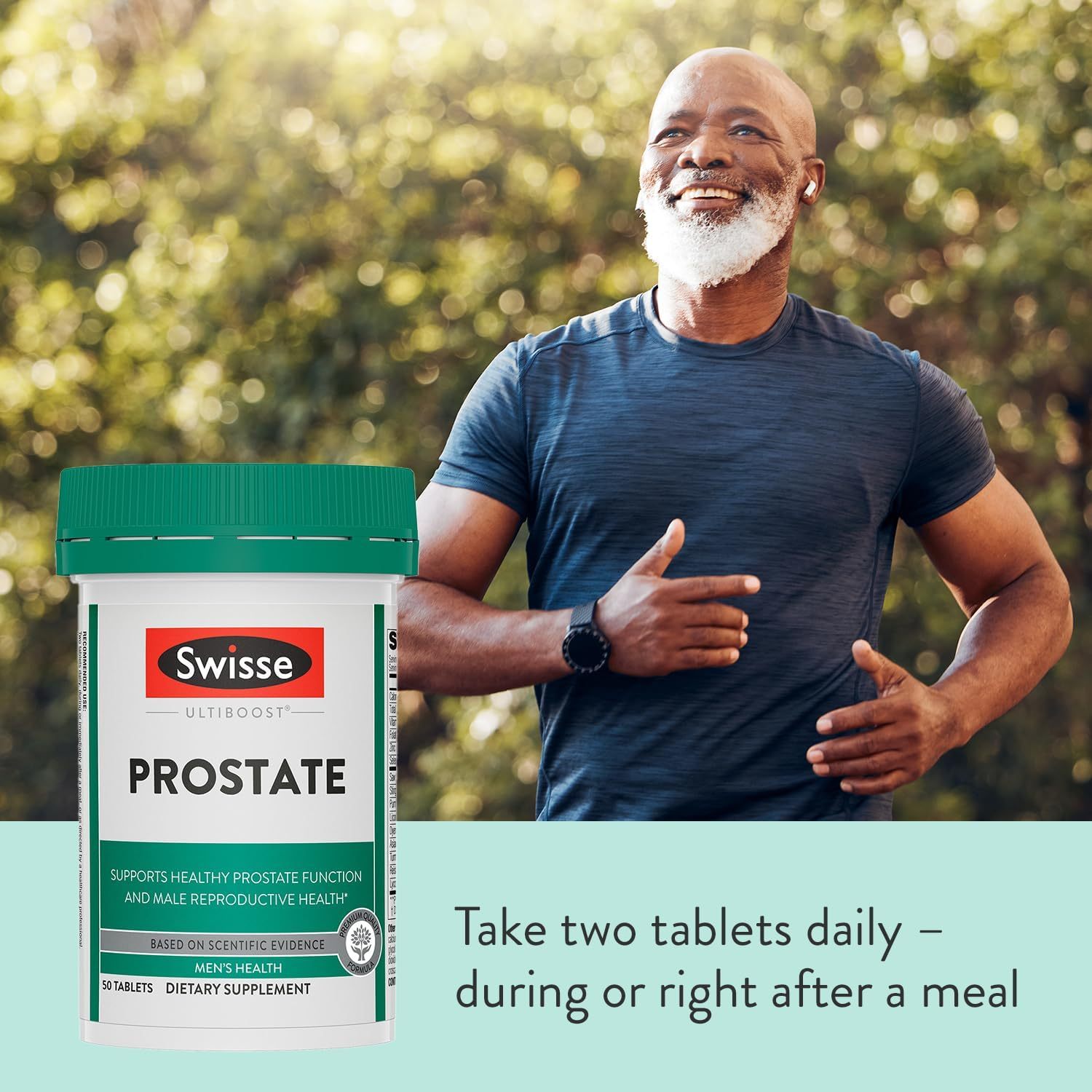 Swisse Ultiboost Prostate Supplement for Men | Supports Prostate Function & Male Reproductive Health | Zinc, Selenium, Saw Palmetto & Stinging Nettle | 50 Tablets