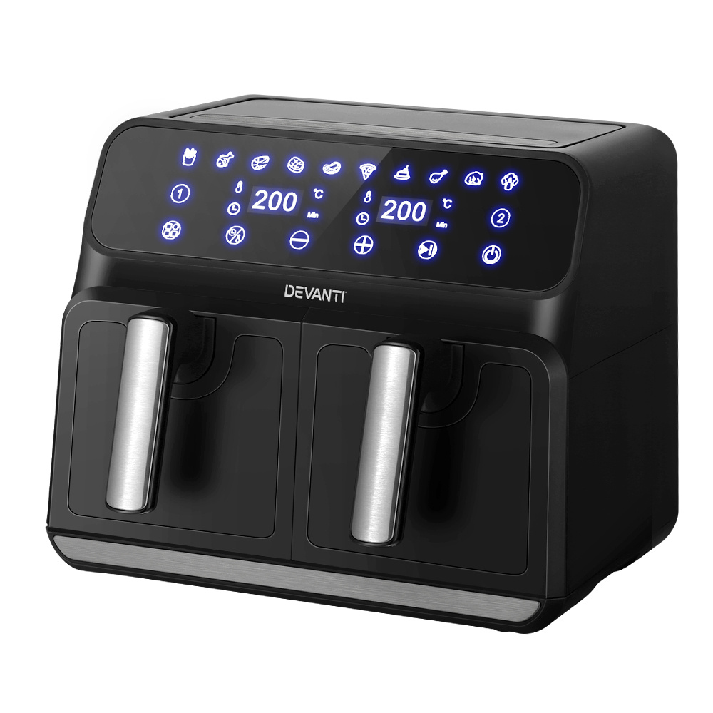 Dual baskets of Devanti Air Fryer