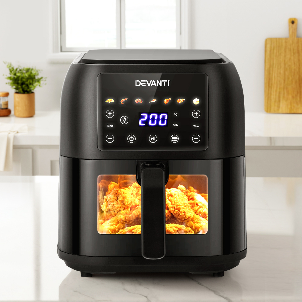 TEMU Devanti Air Fryer 8l Lcd Fryers