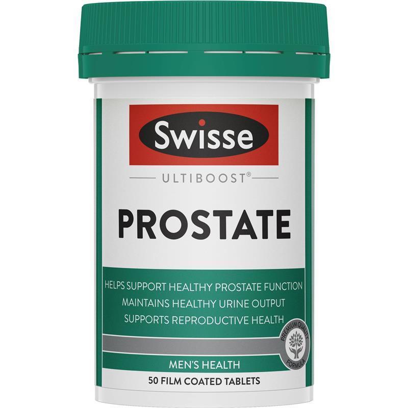Swisse Ultiboost Prostate Supplement for Men | Supports Prostate Function & Male Reproductive Health | Zinc, Selenium, Saw Palmetto & Stinging Nettle | 50 Tablets