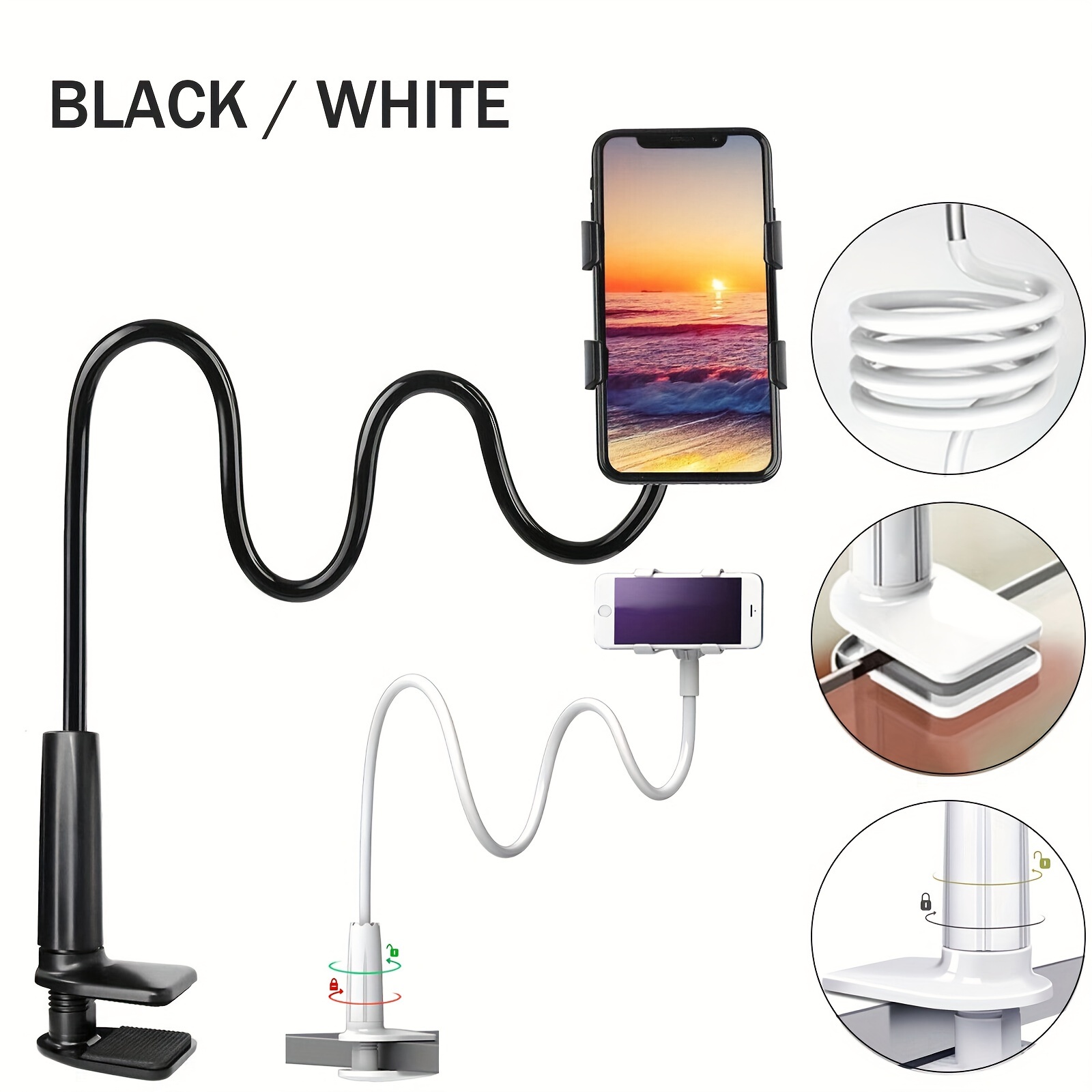 360° clip phone holder bed stable clip desk Temu Australia