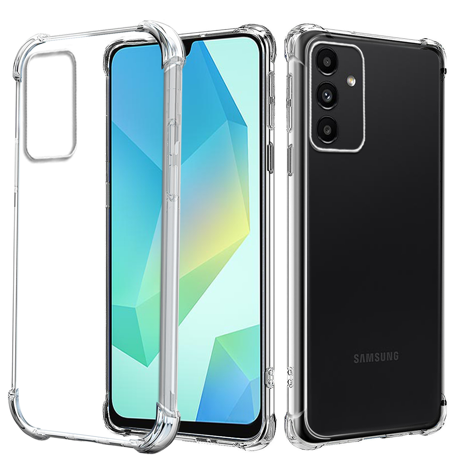 TEMU For Galaxy A16/a17/a26/a36 & A56 Clear Case Shockproof Tough Gel Transparent Heavy Back Cover