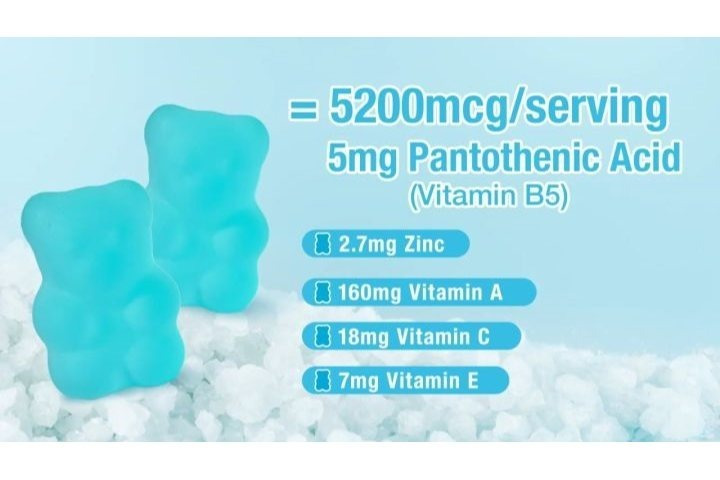 Unichi Hair Boost Gummy PRO Australian Limited Edition, Scientifically Formulated with Exclusive Ingredient Silicassense™, Biotin, Zinc, Vitamin A, B5, B6, C & E