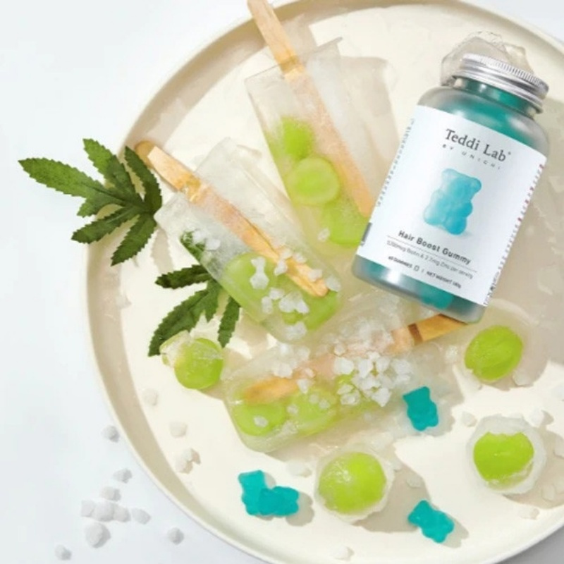 Unichi Hair Boost Gummy PRO Australian Limited Edition, Scientifically Formulated with Exclusive Ingredient Silicassense™, Biotin, Zinc, Vitamin A, B5, B6, C & E
