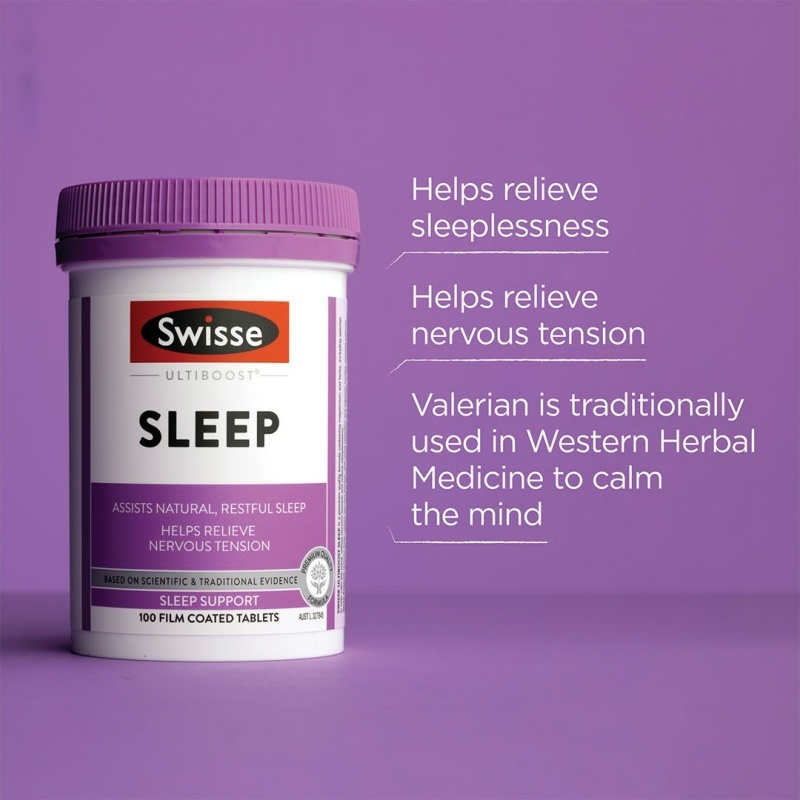 Swisse Ultiboost Sleep with Magnesium and Valerian - Helps Relieve Nervous Tension & Assists Natural, Restful Sleep