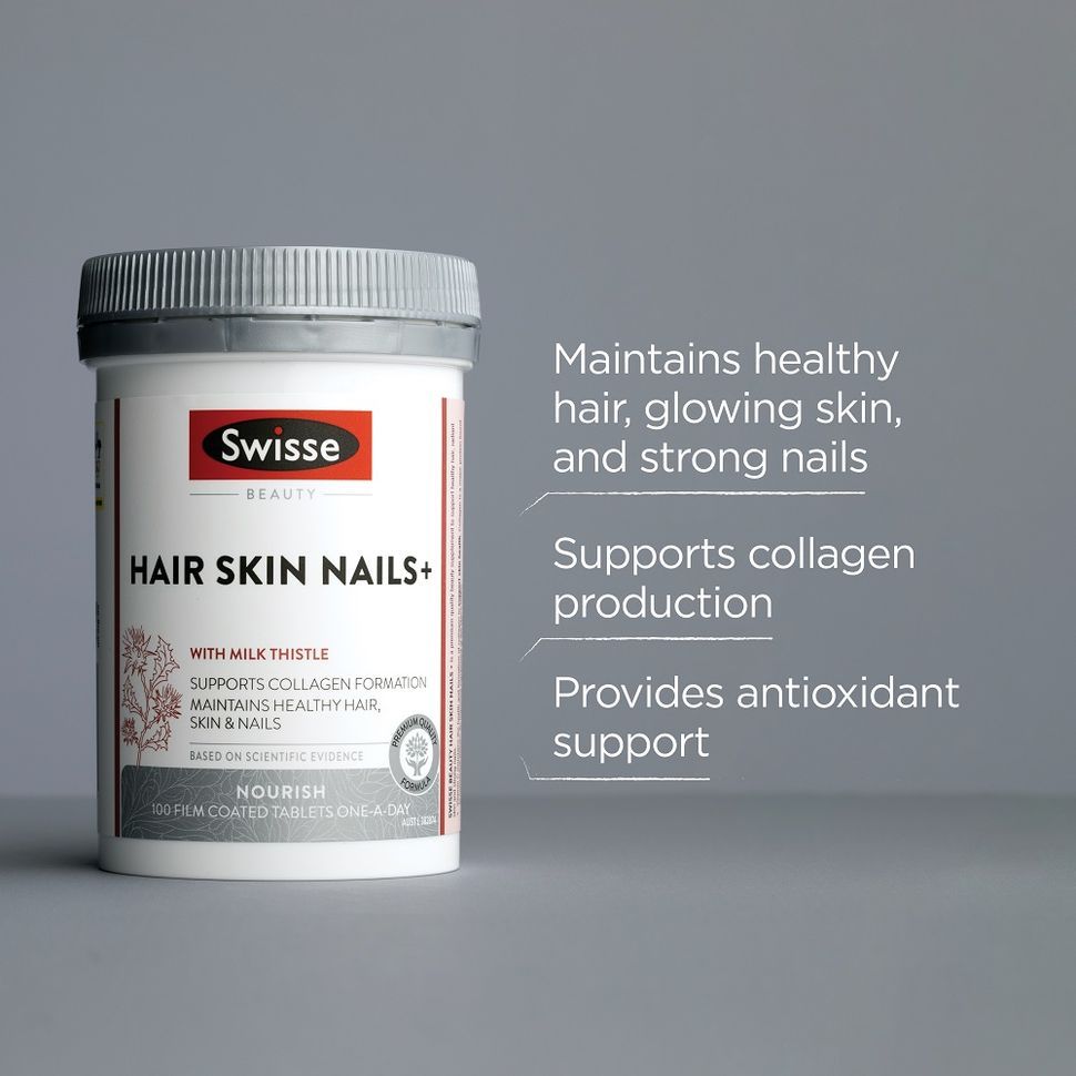 Swisse Beauty Hair Skin Nails+ - Supports Collagen Formation & Reduces Nail Splitting