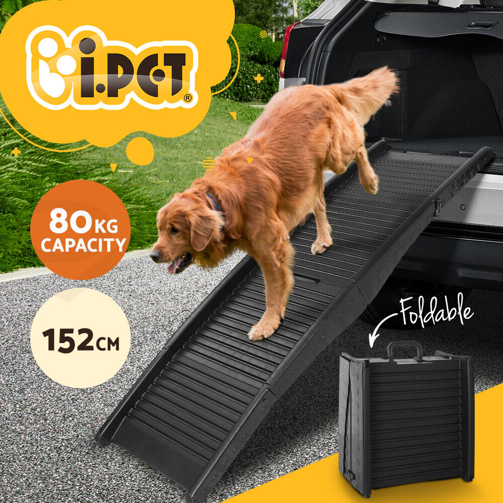 TEMU I.pet Dog Ramp For Car Pet Dog Stairs Steps Ladder Travel Foldable Portable Suv