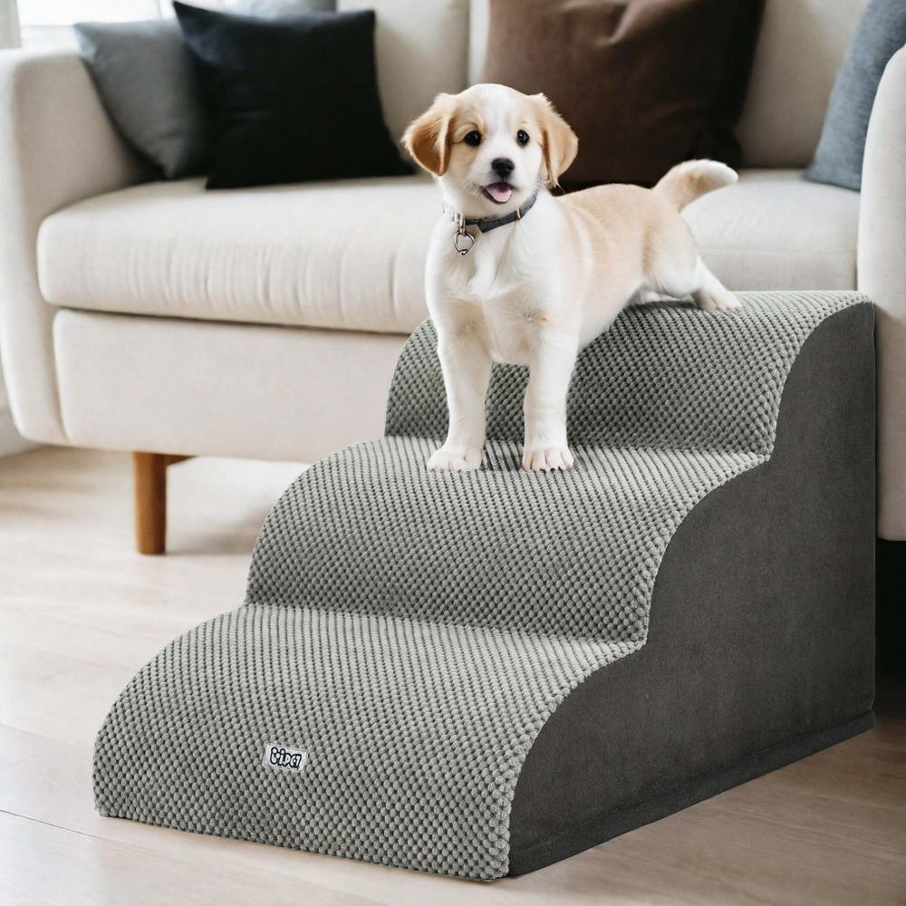 TEMU I.pet Dog Ramp Steps For Bed Sofa Car Foam 3 Tier Pet Cat Stairs Portable Indoor