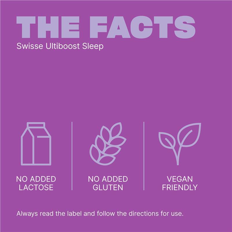 Swisse Ultiboost Sleep with Magnesium and Valerian - Helps Relieve Nervous Tension & Assists Natural, Restful Sleep