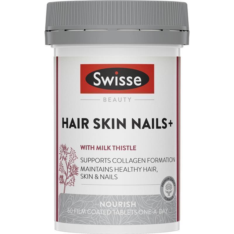 Swisse Beauty Hair Skin Nails+ - Supports Collagen Formation & Reduces Nail Splitting