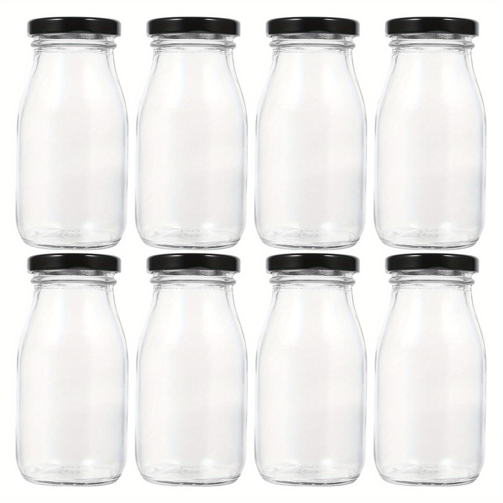 TEMU 10pcs 200ml Milk Bottle Transparent Milk Container Juice Container Bottle Mini Water Bottle For Juicing Beverage Bottle Beverage Juice Bottle