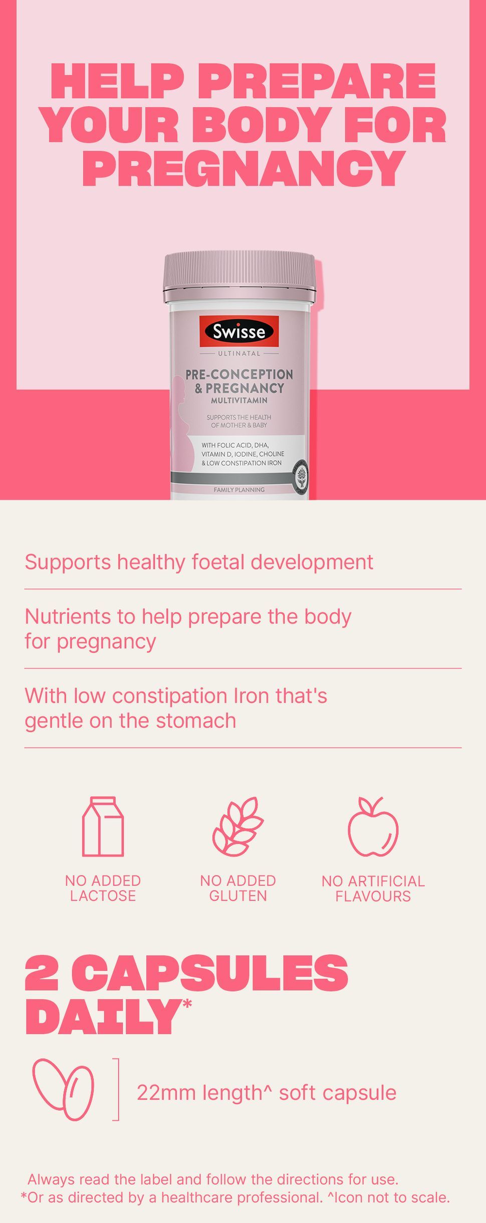 Swisse Ultinatal Pre-Conception & Pregnancy Vitamin | Supports The Health of Mother And Baby