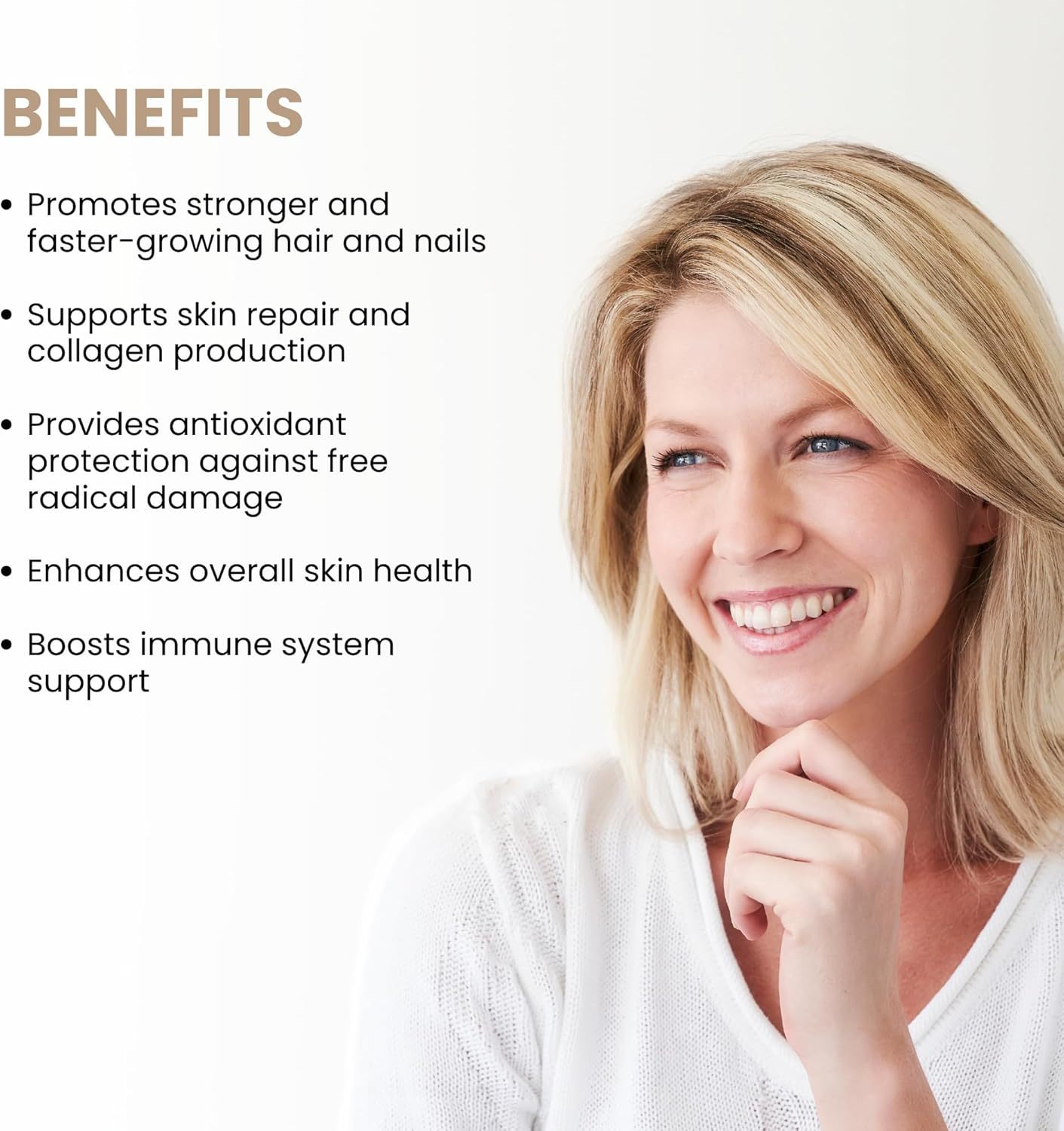 Healthy Care Super Hair, Skin and Nails Capsules - Infused with Biotin, Zinc & Vitamin C - Provides Enhanced Beauty and Promotes Skin Health - Premium Quality Dietary Supplement - 100 Capsules
