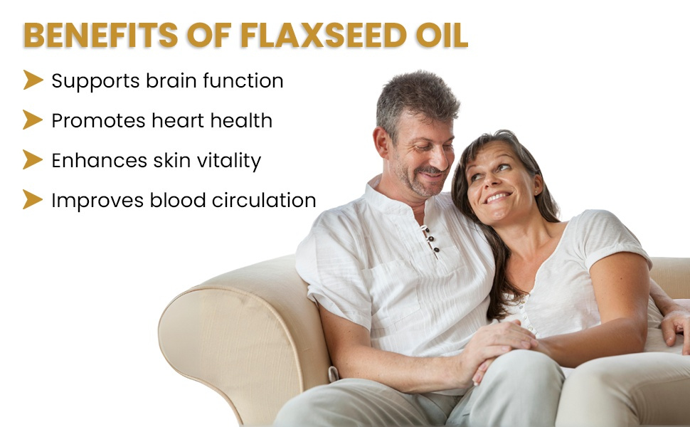 Healthy Care Super Flaxseed Oil Capsules - Premium Dietary Supplement for Heart, Brain & Skin - Supports Healthy Blood Circulation - Natural Flaxseed Oil - 1000 mg - 200 Capsules