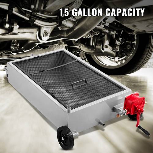 low profile oil truck 57 l with pump hose casters