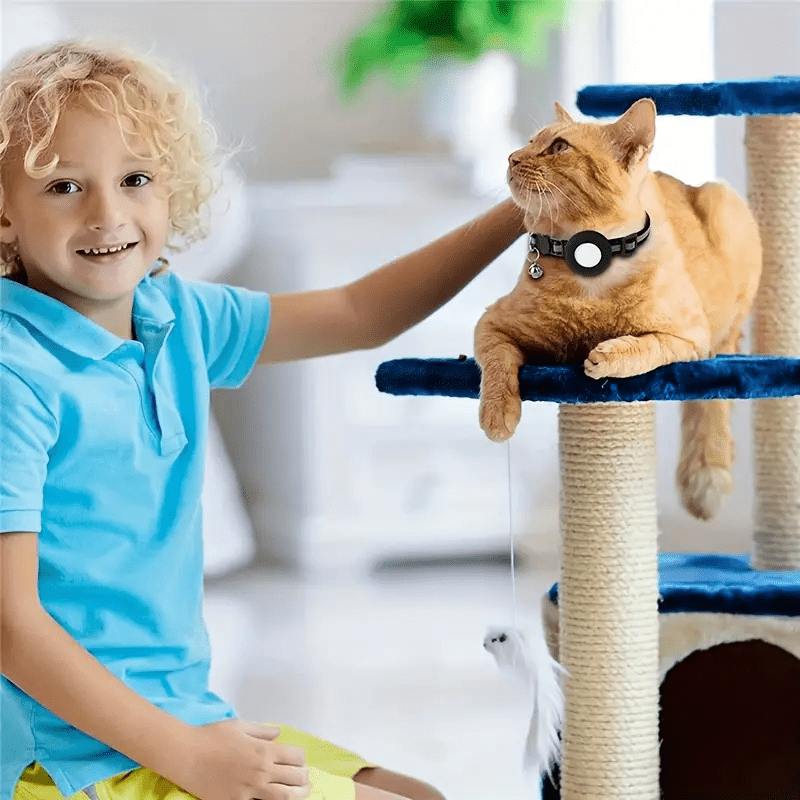 N.GRACIA 10PCS-Trackable Cat Collar with Airtag Holder - Reflective -Loss Collar, Detachable Bell, Compatible with iPhone, Nylon Pet ID Tag for Indoor/Outdoor Cats - Ideal Gift for Pet Owners, Detachable Cat Collar, Large Cat Collars for Indoor Cats, Collar for Cats, Cat Friendly Collar, Cat Collar, Waterproof Case, Safetyconscious Owners