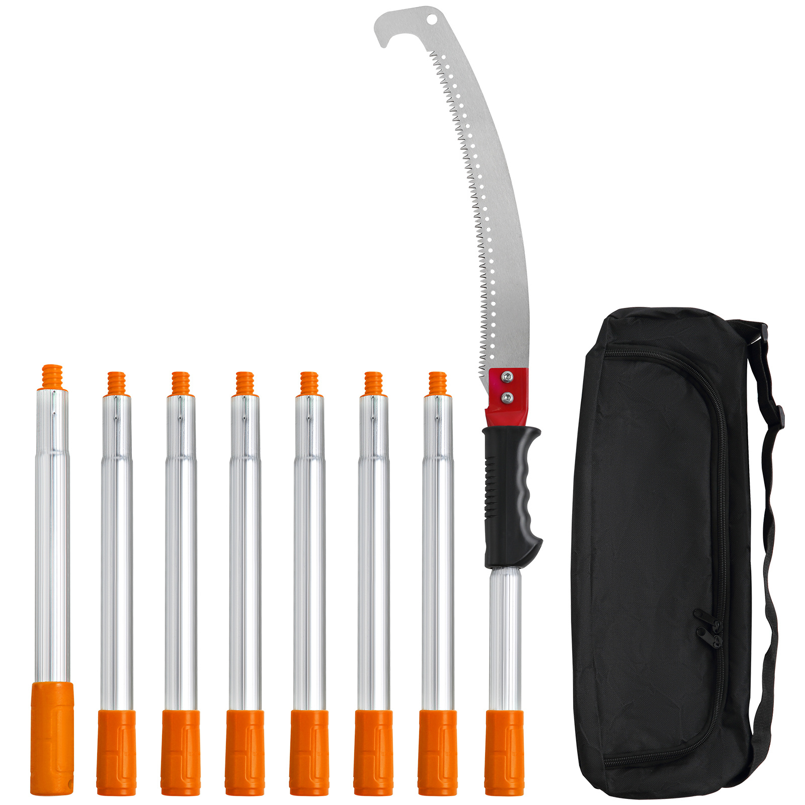 TEMU Vevor Manual Pole Saw Extendable Tree Pruner 1.4 M-3 M Aluminum Alloy Pole