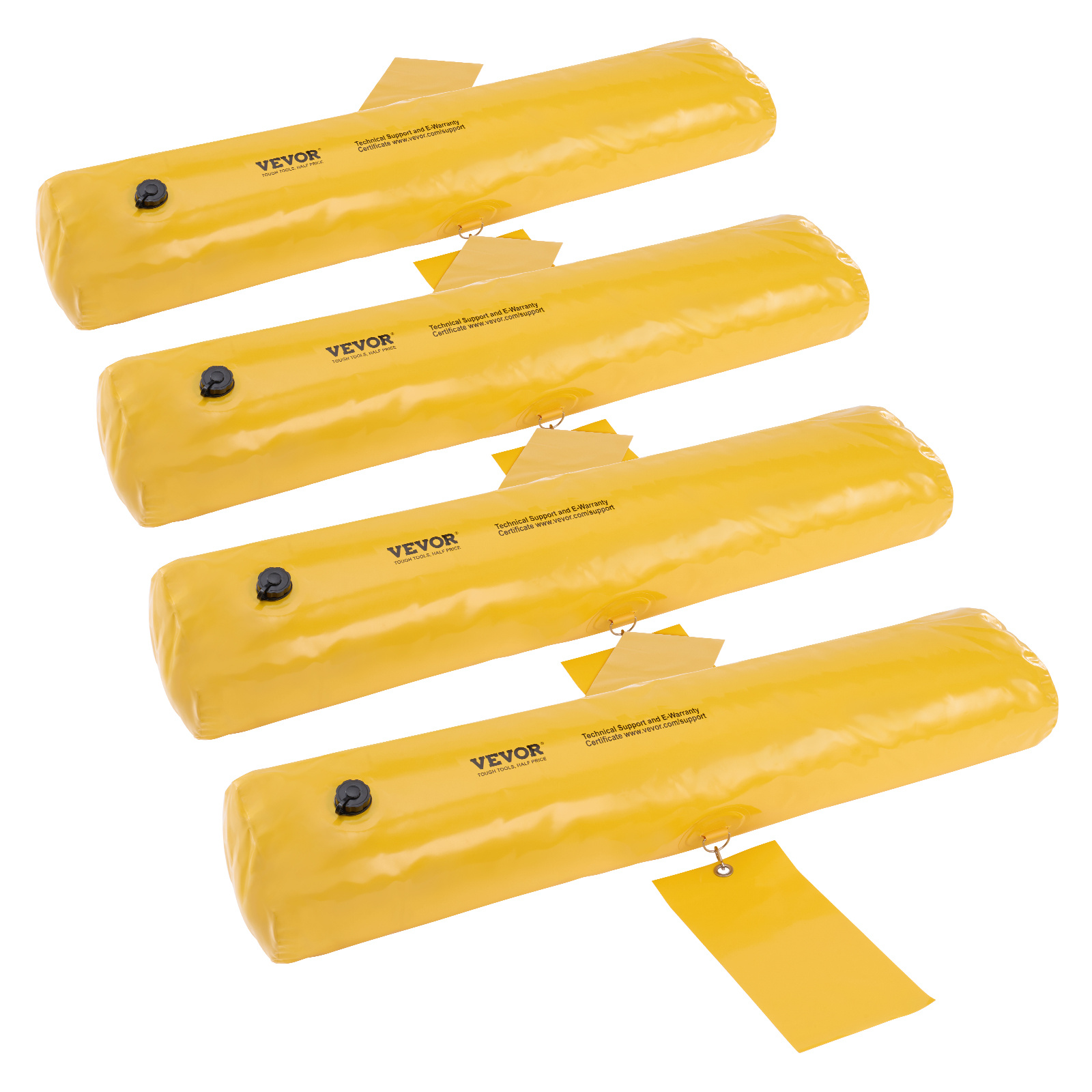 TEMU Vevor Flood Barriers, Sandbag Alternative Flood Bags 4 Pack, Flood Barrier For Home, Water Barriers For Flooding, Doorway, Driveway (4ftx6in)
