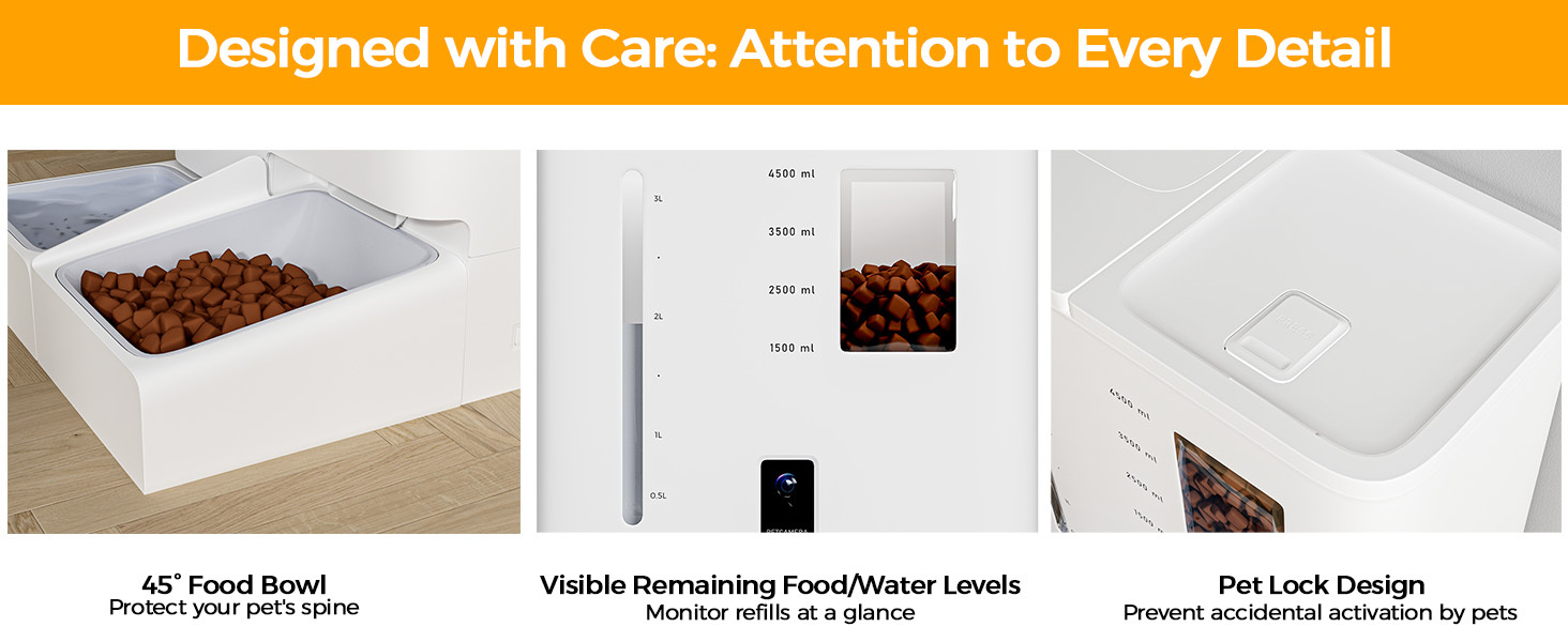 Advwin 2in1 Automatic Cat Feeder Waterer Set, 5G/2.4G WiFi Camera Pet Feeder With 2K HD Video And Night Vision, APP Control, Large Capacity Feeder For Cats And Small Dogs