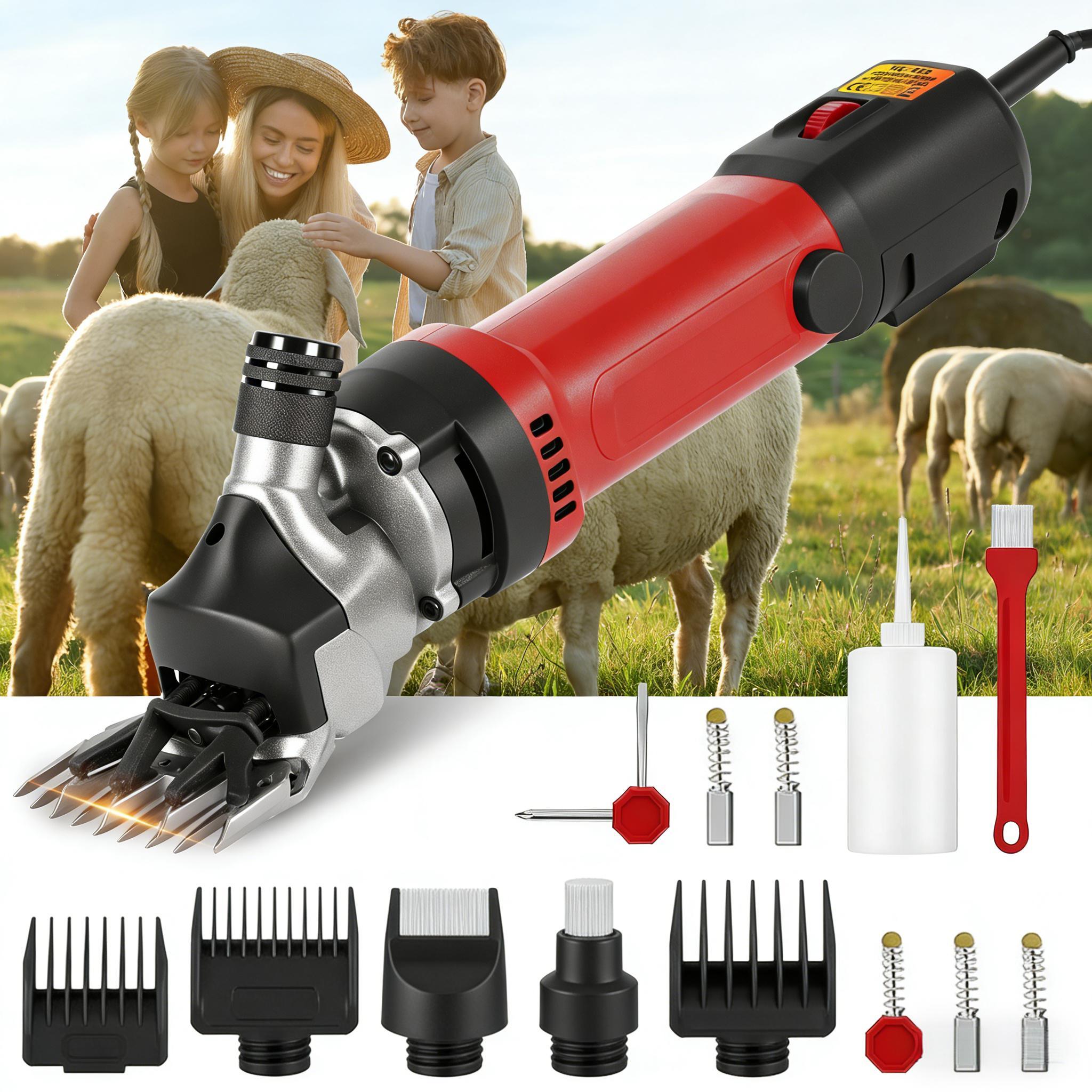 TEMU Professional Shears, Adjustable Livestock Heavy-duty Grooming Clippers For Sheep, Goats &