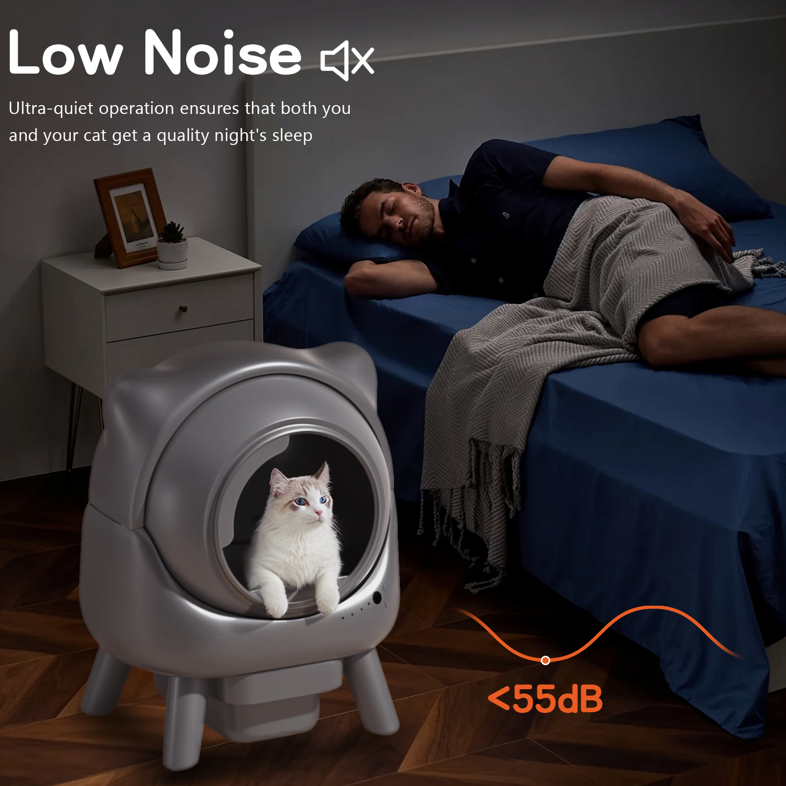 Advwin Self Cleaning Litter Box With Garbage Bags, Anti-Pinch Safety Protection Kitten Mode, Child Lock, Automatic Cat Litter Box 65L+12L Large Capacity For Multi-Cats - Image 5