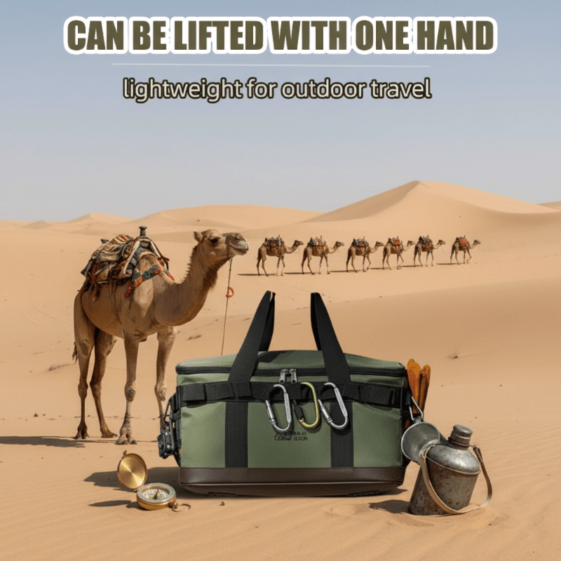 Outdoor Insulated Bag with IPX4 Water Splash Resistance, Non-Woven Insulation Filling, Dual-Temperature Modes for Hot & Cold Retention, YKK Waterproof Zippers for Long-Lasting Durability, Multiple Carry Methods (Handheld or Shoulder Strap), 0.8kg Lightweight Design, 38×28×32cm Unfolded Size, Practical Gear for Australian Picnics and Camping