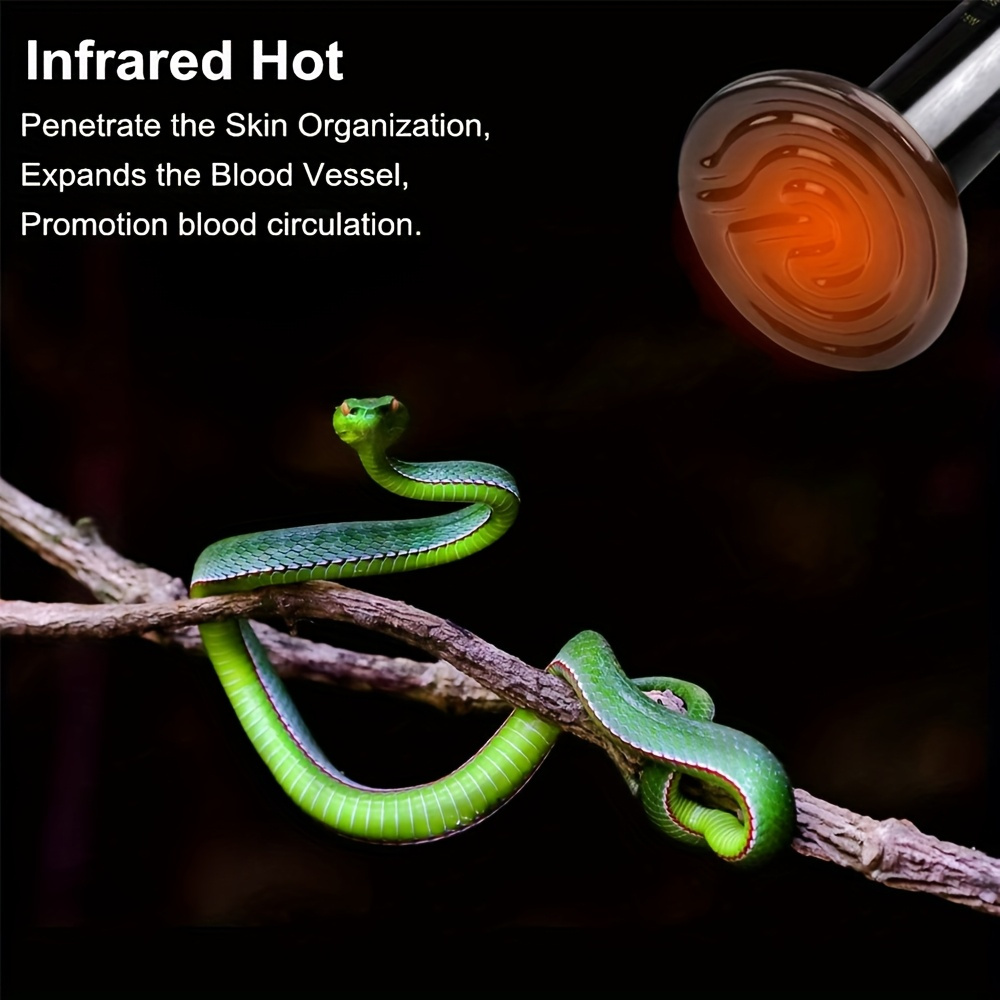 Multi-Size Reptile Ceramic Heat Lamp + Holder Set 250W/150W/100W - Explosion-Proof & Anti-Scald Design, No-Light Constant Temperature Heating, Quiet Non-Disturbing Sleep, High-Temp Resistant Lamp Base, Fit for Lizards/Snakes/Tortoises & All Terrariums, Professional Reptile Heating Essential - Image 11