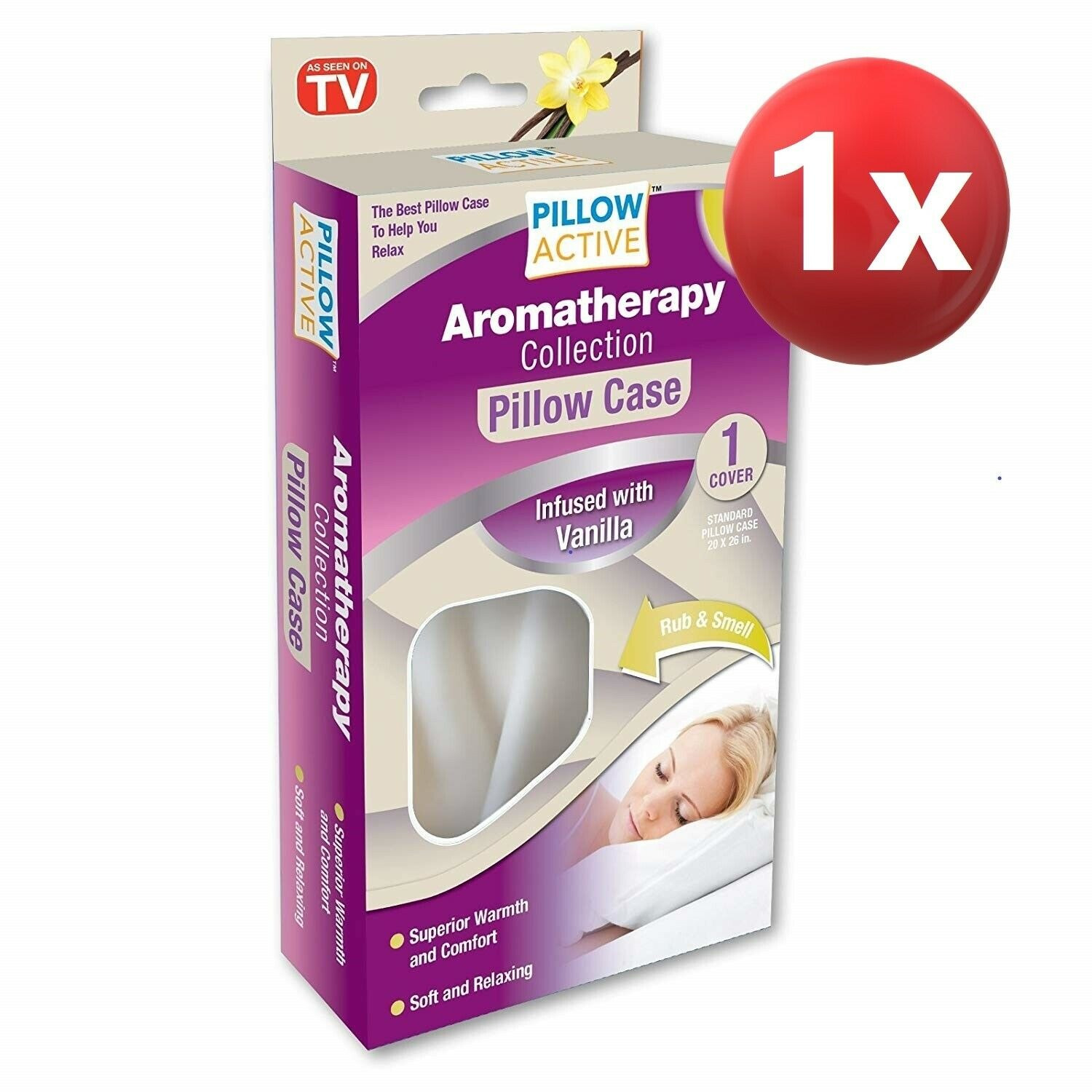 Pillow Active Aromatherapy Vanilla Pillow Case